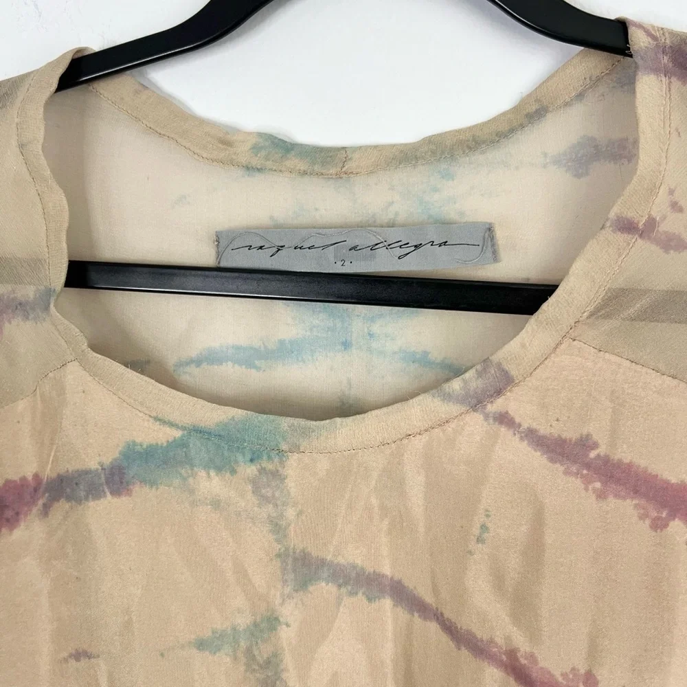 Raquel Allegra Size 2 (M) • Printed Silk Shirt Long Sleeve. - Picture 2 of 4